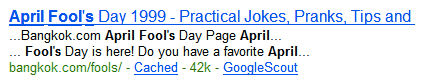 نتایج گوگل در 2009