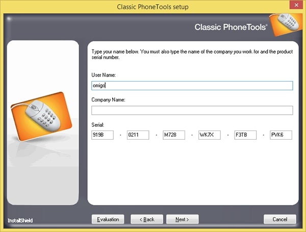 نصب نرم‌افزار Classic PhoneTools 9