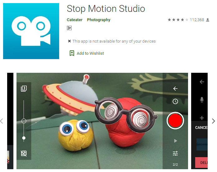 برنامه ساخت موشن گرافیک اندروید Stop Motion Studio