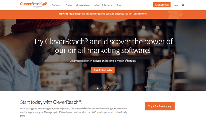 ارسال ایمیل تبلیغاتی رایگان با CleverReach