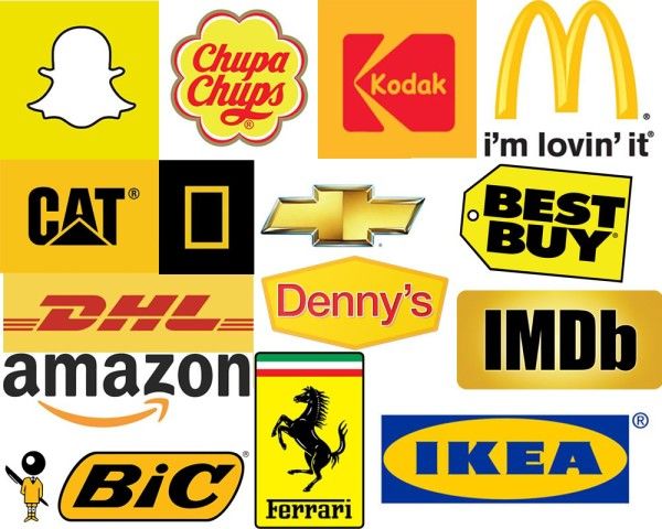 رنگ زرد در لوگو برندهای مطرح جهان