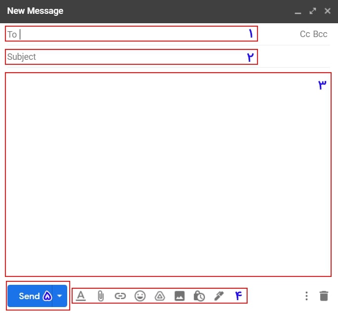 نحوه ارسال یک ایمیل
