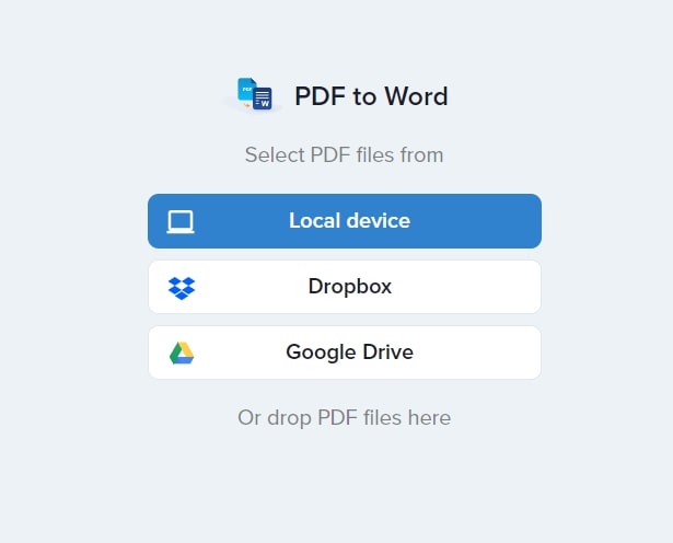 تبدیل فایل پی دی اف به ورد با استفاده از PDF Online