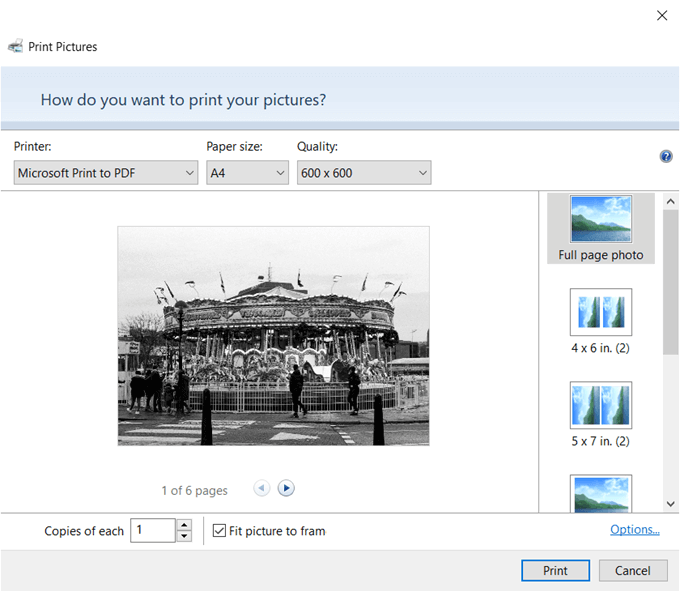 تبدیل چند عکس به پی دی اف با مایکروسافت ویندوز