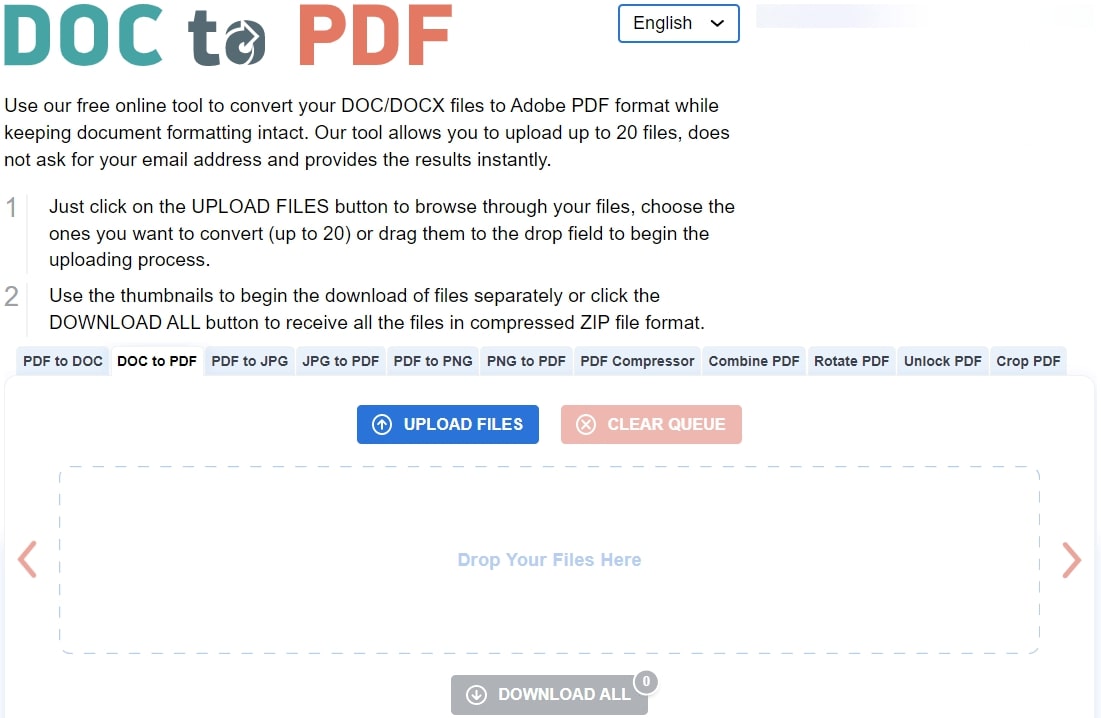 نمونه‌ای از ابزارهای آنلاین برای تبدیل فایل Word به PDF