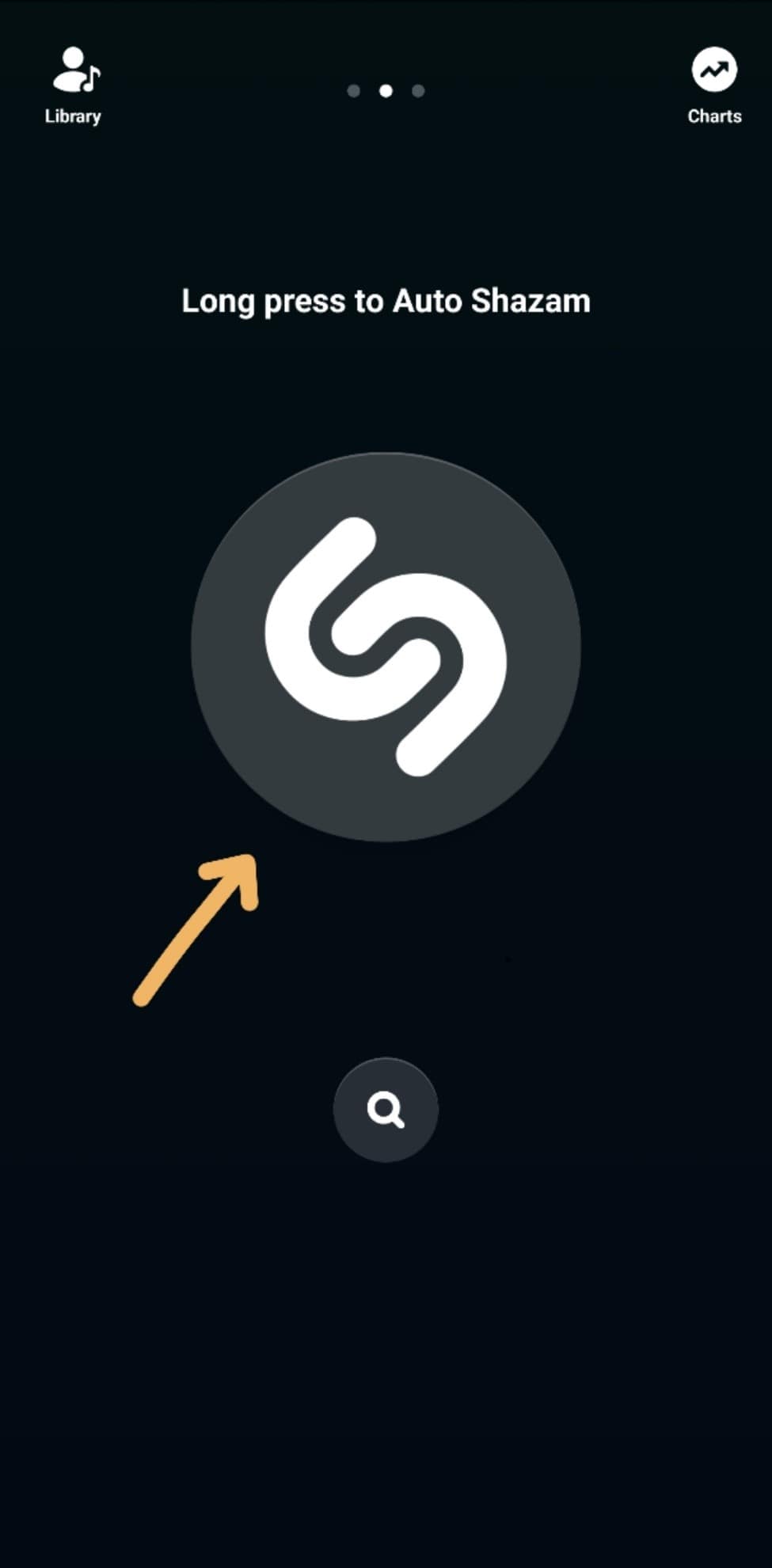 محیط اپلیکیشن شازم (Shazam) برای پیدا کردن آهنگ با صدا