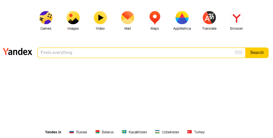 موتور جستجوی یاندکس Yandex