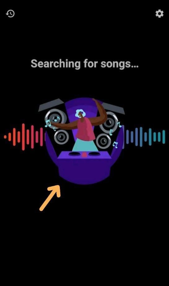 محیط اپلیکیشن Music recognition find the name of songs and artist