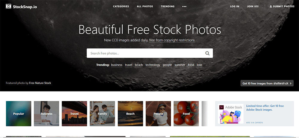 یکی از بهترین سایت های دانلود عکس: stocksnap.io