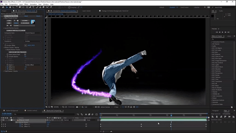 محیط نرم‌افزار Adobe After Effects برای آهسته کردن فیلم